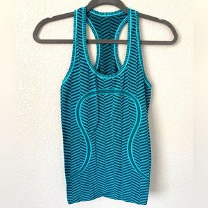 Lululemon Workout Tank Top Swiftly Tech Activewear Teal Green Size 6